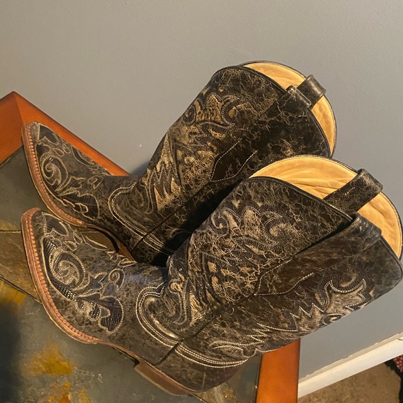 Corral Boots Black vintage lizard overlay - Picture 12 of 14